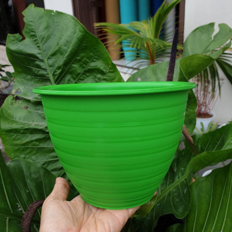 Jual Pot bunga cantik raja tawon SIK 18 HIJAU MUDA tebal kuat pot murah ...