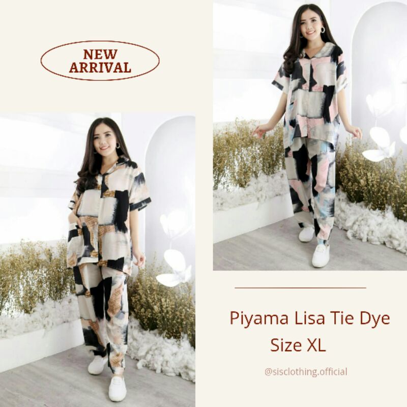 Jual Set Piyama Lisa | Piyama Wanita Tie Dye | Baju Tidur Wanita | Baju ...
