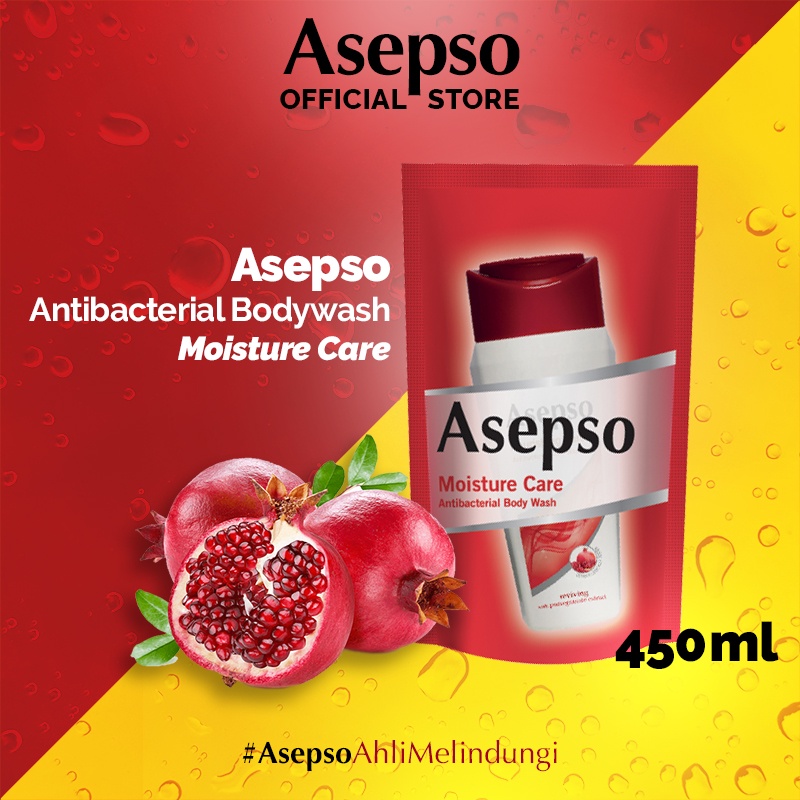 Jual Asepso Sabun Cair Body Wash Moisture Care 450 Ml Shopee Indonesia