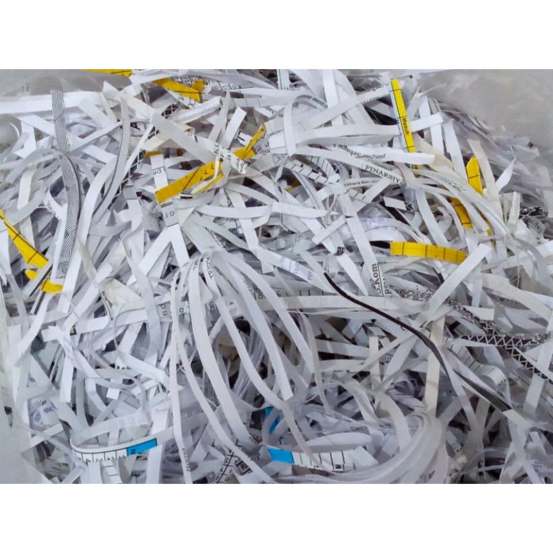 Jual KERTAS BEKAS SERUT CACAH 250gr - PAPER SHREDDER - POTONGAN KERTAS