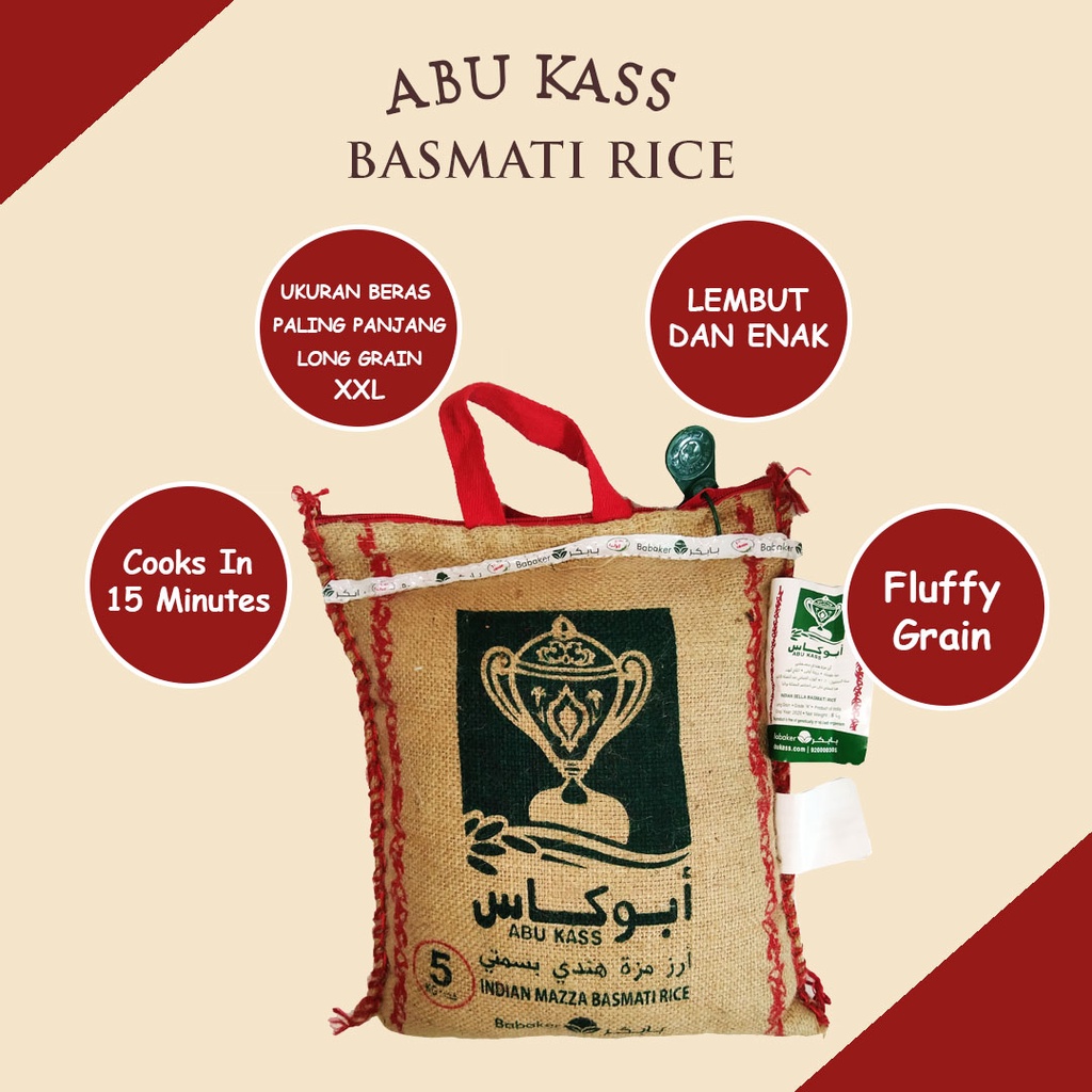 Jual Beras India Basmati Abukas EXTRA LONG GRAIN Premium Beras Brasmati ...