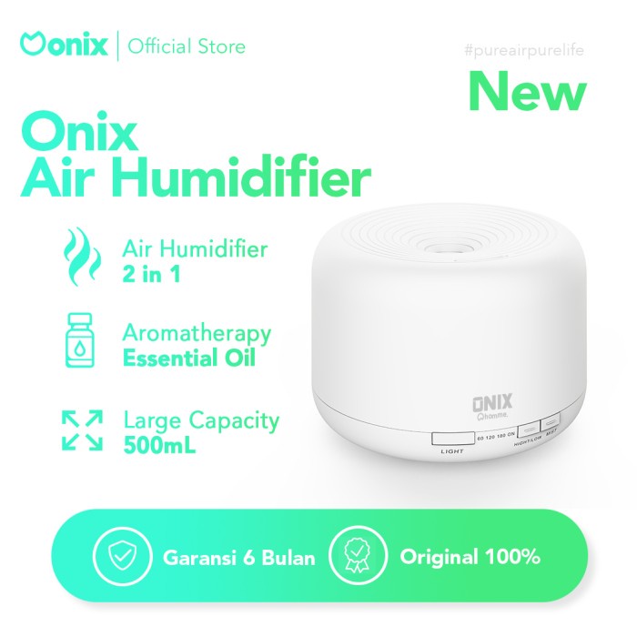 Jual humidifier diffuser aromaterapi Onix Air Humidifier Aroma Diffuser