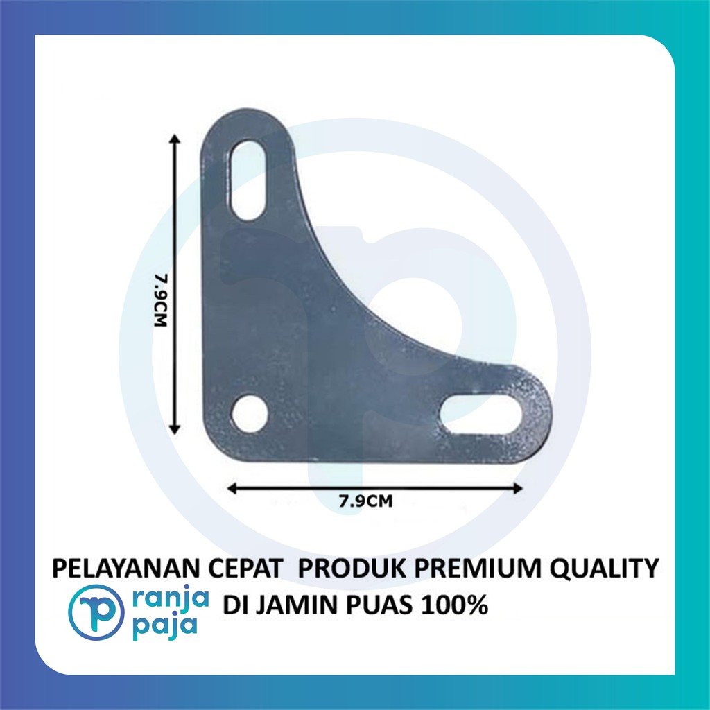 Jual Plat Siku Lubang Abu Abu Besi Pelat Segitiga Rak Slotted Angle