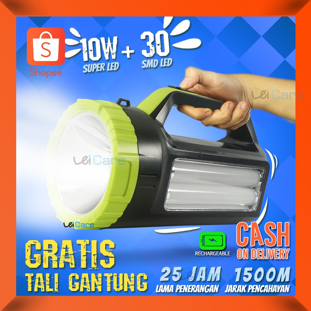 Jual SENTER LED JUMBO LAMPU SENTER SURYA L10 WATT 30 SMD SUPER TERANG