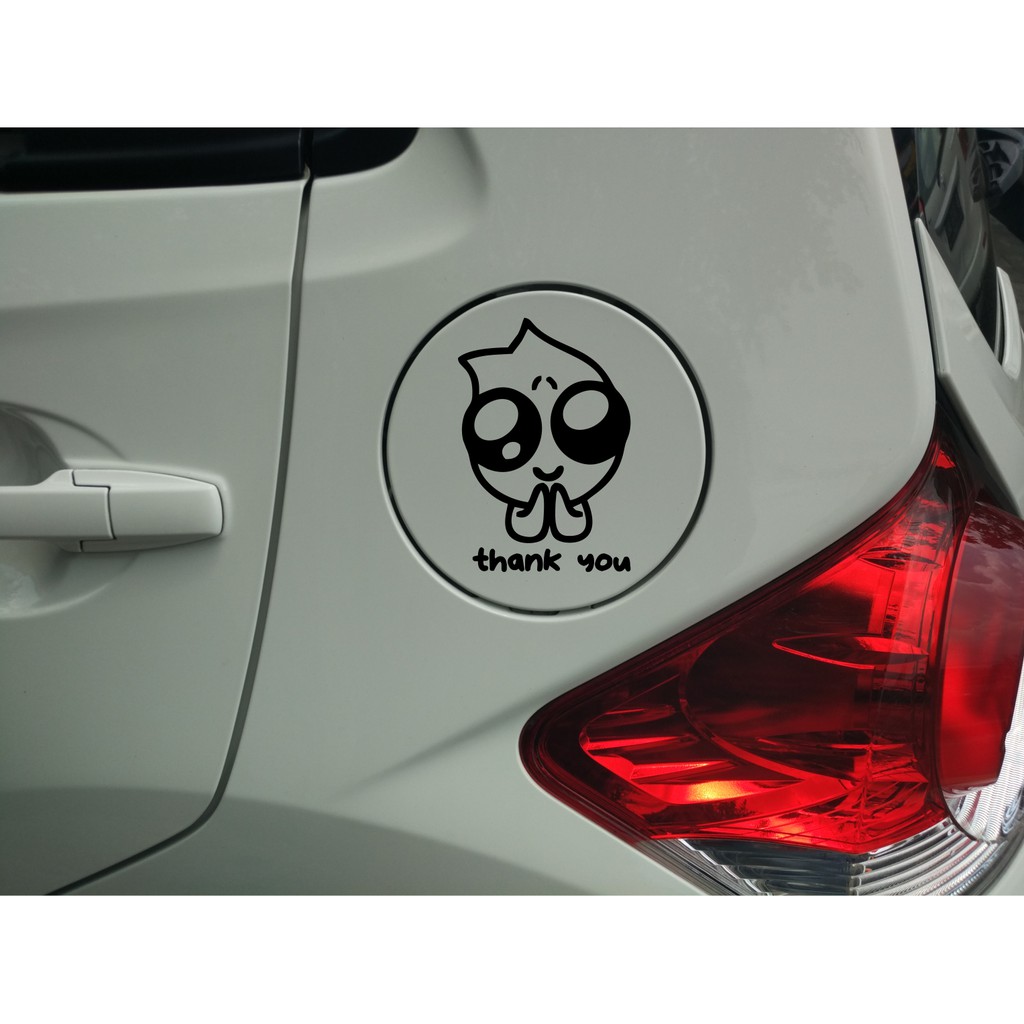 Jual stiker tutup tanki mobil sticker THANK YOU stiker cutting | Shopee ...