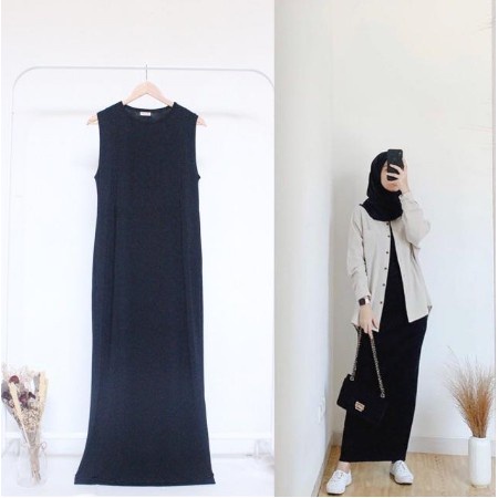 Jual VTZEN ZEC OOTD Wanita Dress CHIKA Dress Inner Span Dress Polos Casual Dress Wanita Hijab Dress Bisa Di Pakai Formal Dress Terlaris Dress Maxy