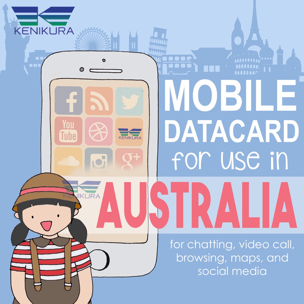 Jual Sim Card Australia New Zealand 10 days Unlimited Data simcard