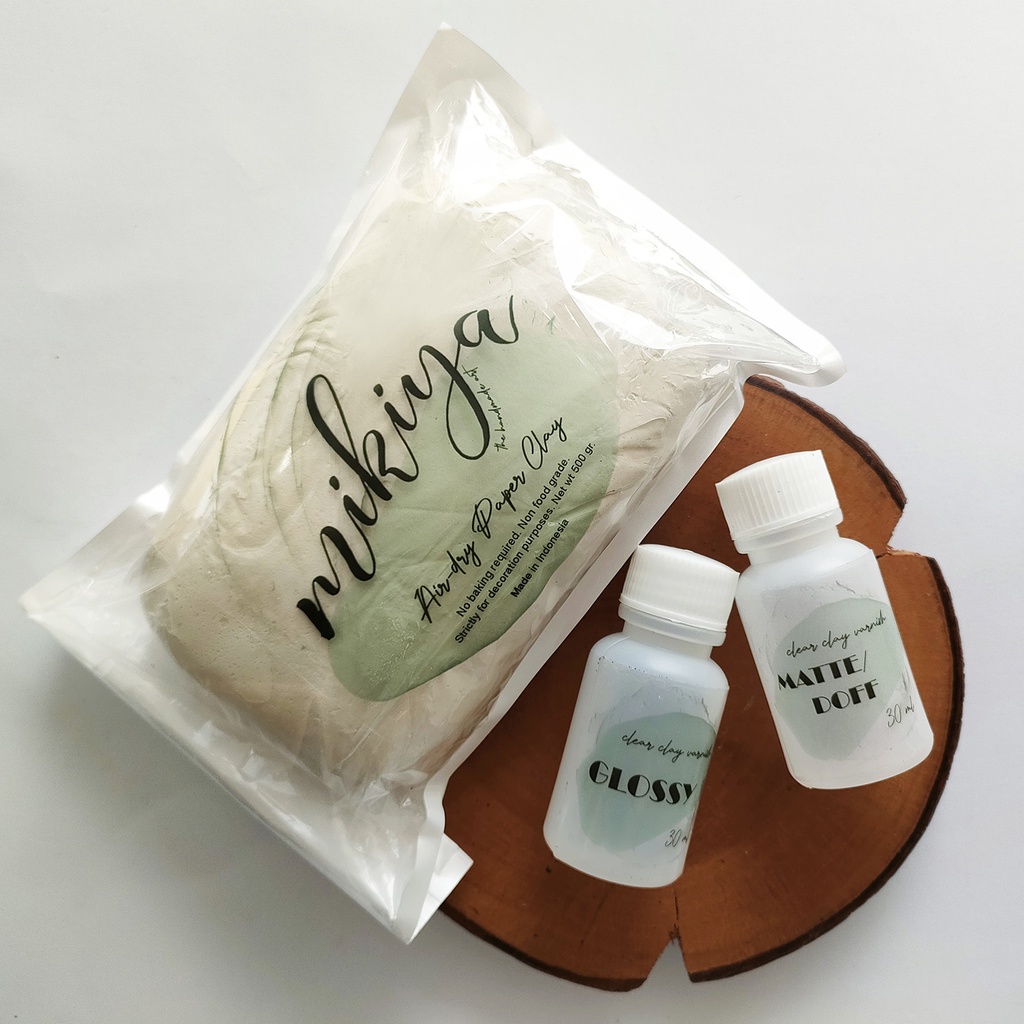 Jual Clay & Varnish Set / Modelling Clay / Clay Putih Siap Pakai