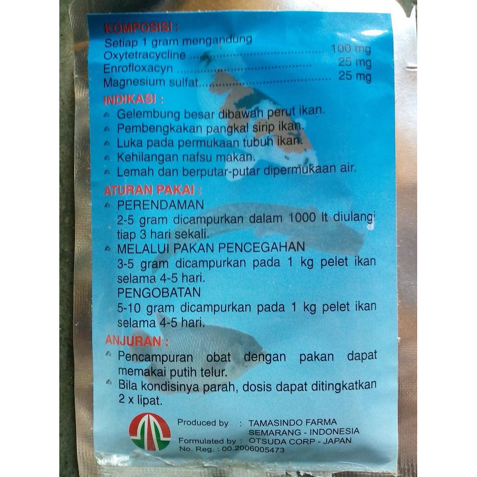 Jual Dropsi isi 30 gram Antibiotik ikan dan udang bkn inroflok MB PK ...