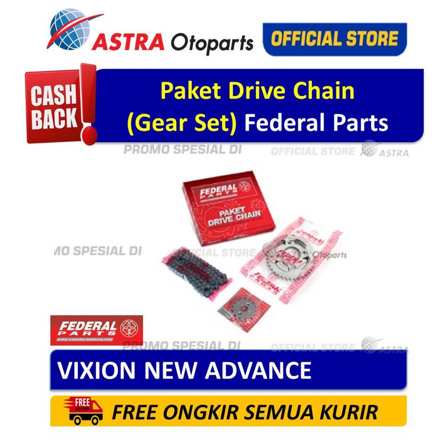 Jual Paket Drive Chain Federal Parts VIXION NEW ADVANCE | Shopee Indonesia