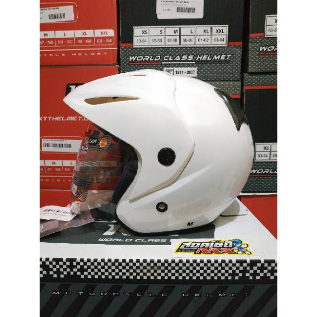 Jual HELM INK CX 22 SOLID WHITE PEARL HELM INK TOPI ORIGINAL HELM INK ...
