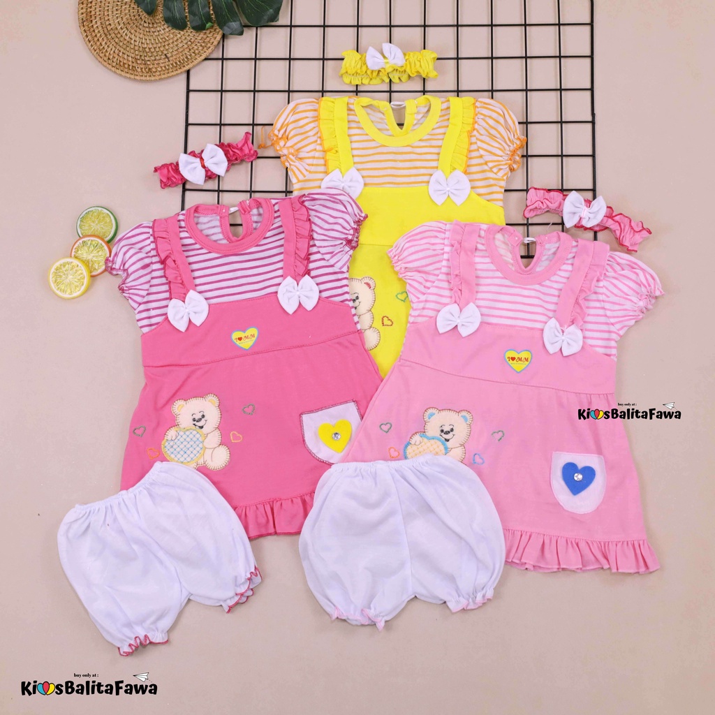 Jual Setelan Bayi Naomi Baby Baju Bayi Model Dress MURAH Baby Girl (0 ...