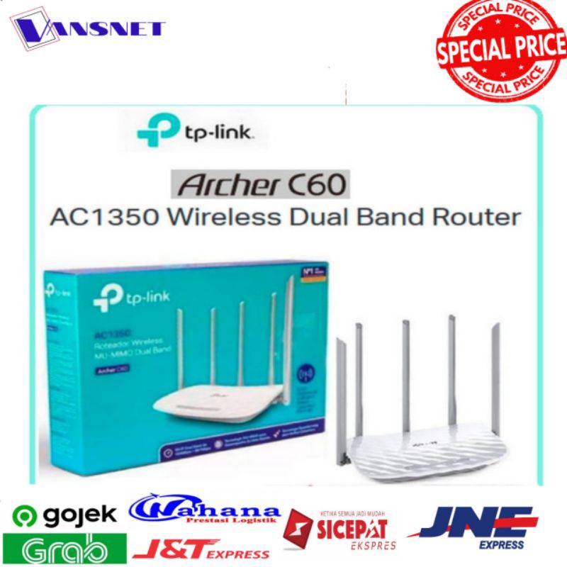 Jual TP-Link Archer C60 AC1350 Wireless Dual Band Router | Shopee Indonesia