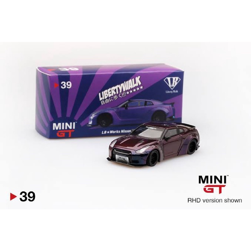 ミニカー MINI GT LB NISSAN GT-R Magic Purple R35 MINI GT #39 LB☆WORKS Nissan GT-R (R35) Magic Purple – J