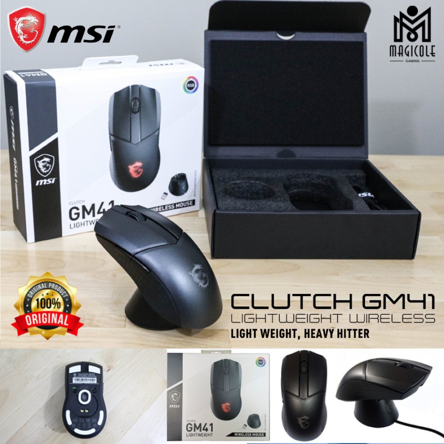 MSI CLUTCH GM41 LIGHTWEIGHT WIRELESS ゲーミングマウス 軽量 高精度