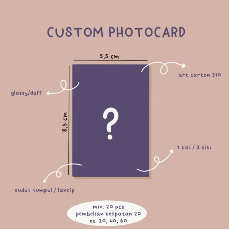 Jual Cetak Custom Photocard | Shopee Indonesia