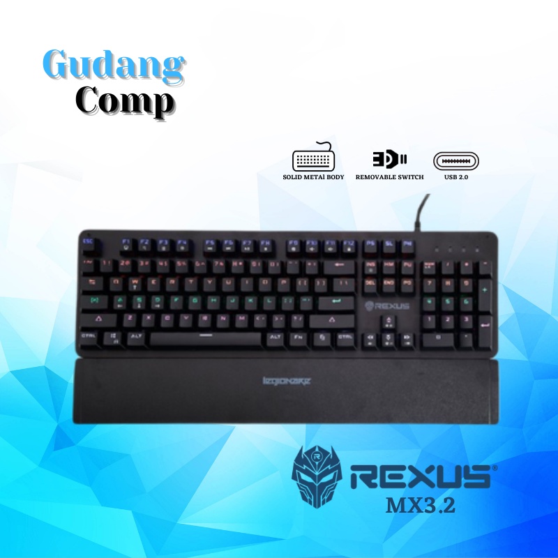 Jual Rexus MX3.2 Mechanical Gaming Keyboard Garansi Resmi 1 Tahun Rexus ...