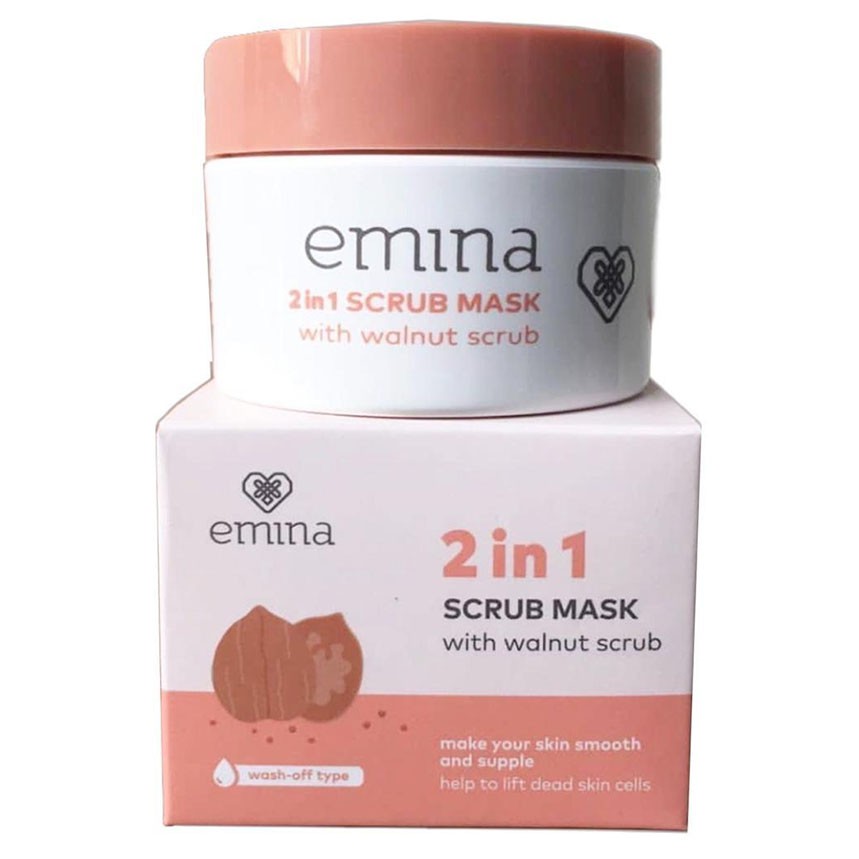 Jual EMINA 2IN1 Scrub Mask 50ml Shopee Indonesia