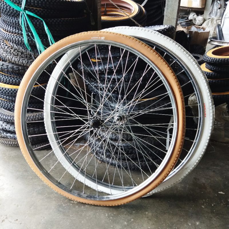 Jual velg wheelset sepeda 28 ontel, sudah jadi komplit harga 1pc ...