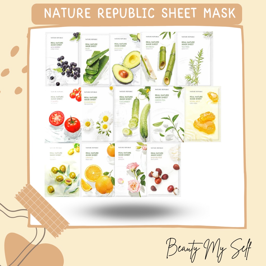 Jual Promo!! Nature Republic Real Sheet Mask Original | Shopee Indonesia