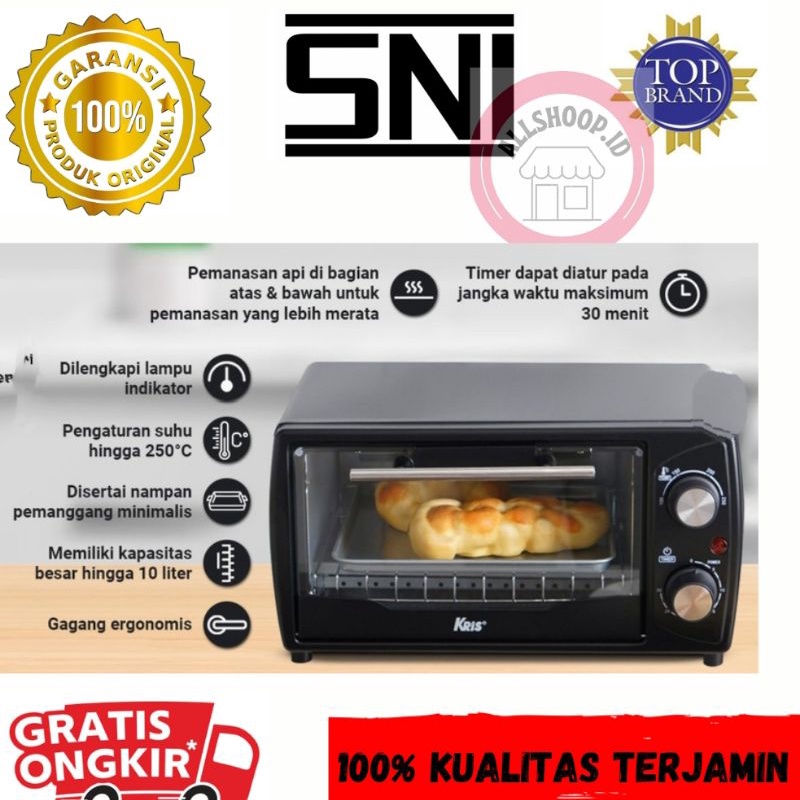Jual Kris Oven Toaster 10 Ltr 350w - Hitam | Shopee Indonesia