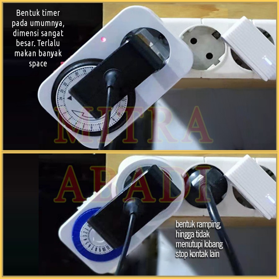 Jual Stop Kontak Timer Manual 24 hours / 24 Jam kecil | Shopee Indonesia
