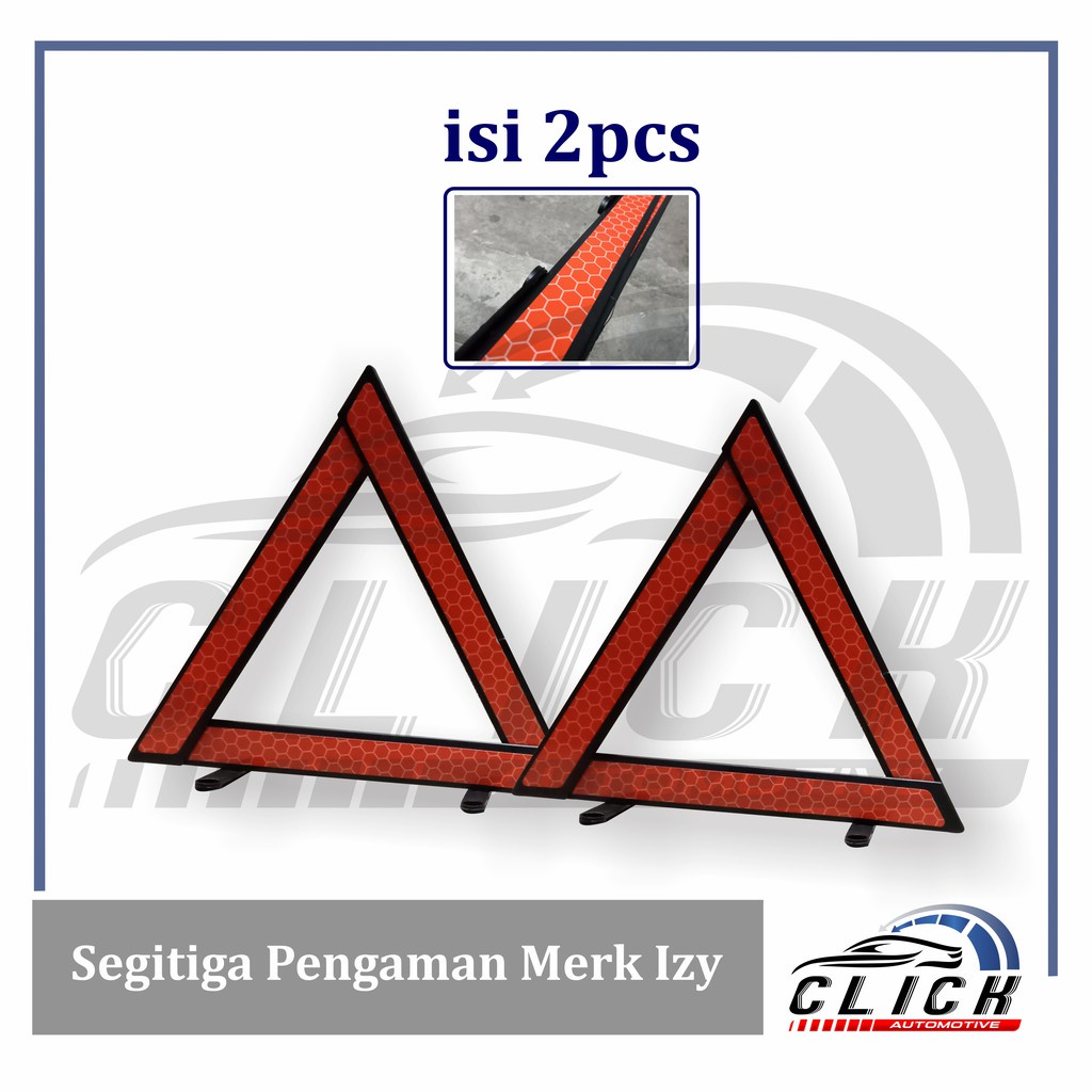 Jual Segitiga Pengaman Merk Izy Model Rangkai Triangle Bisa Dilipat Isi