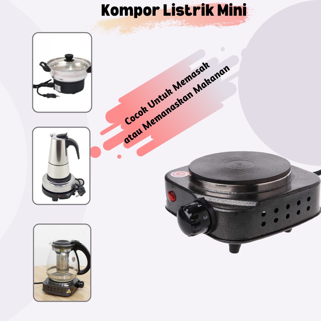 Jual Kompor Listrik Mini Portable Hot Plate Electric Cooking W Shopee Indonesia