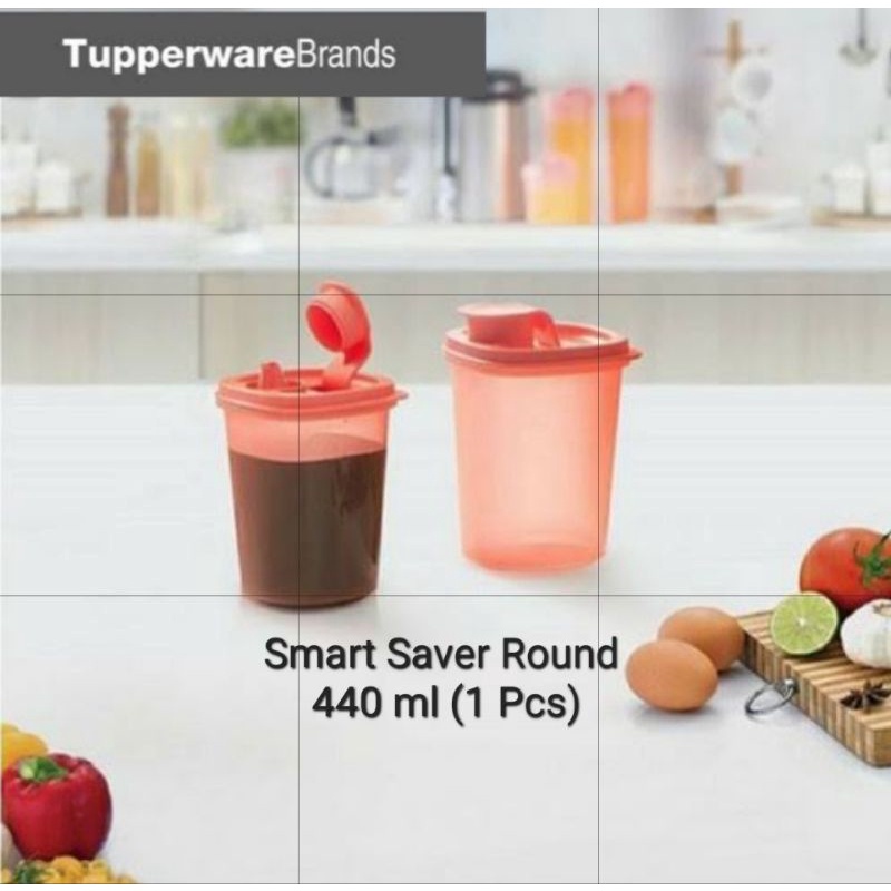 Jual Tupperware Smart Saver Round 440 ml - Peach (1 Pcs) // Compact ...