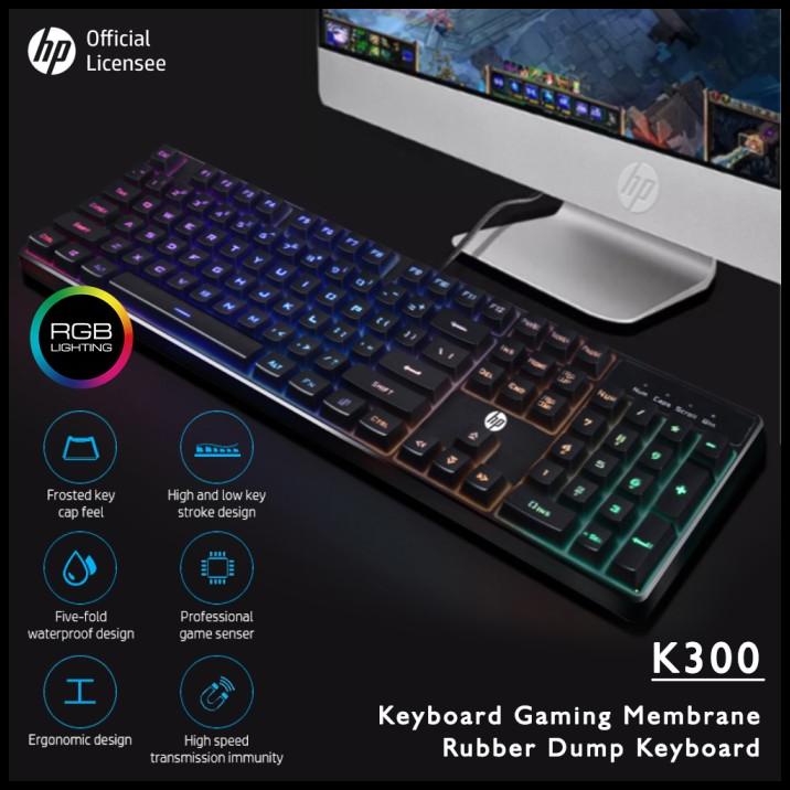 Jual Keyboard Gaming / Gaming Keyboard Hp K300 Rgb Membrane Keyboard