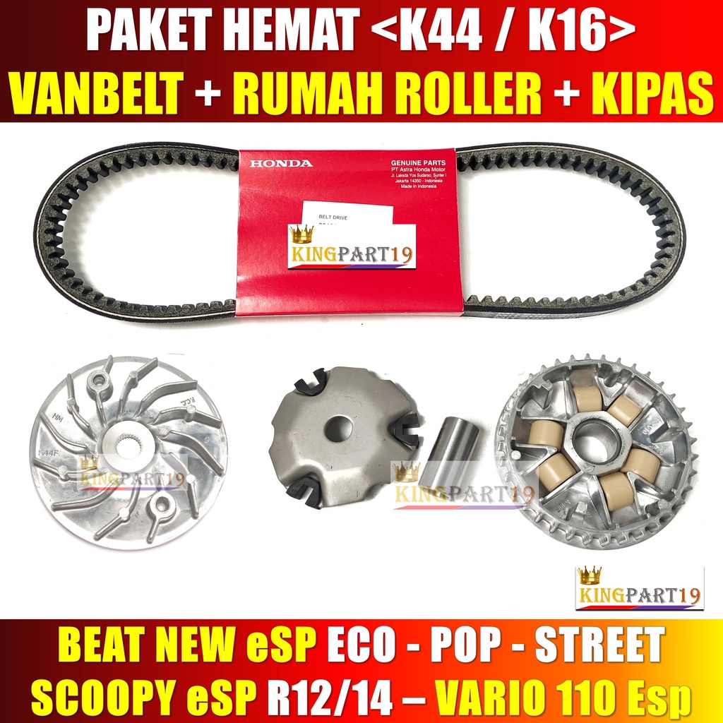 Jual Paket Kipas Rumah Roller Assy Vanbelt Beat Esp Beat Pop Beat