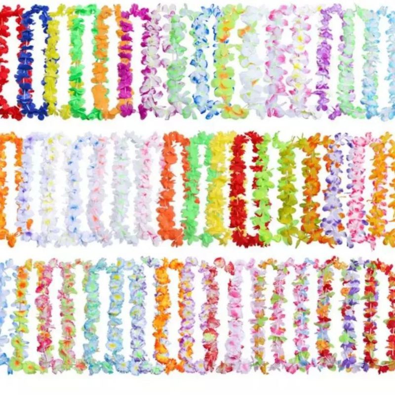 Jual Kalung Bunga ala Hawai Motif Warna Kombinasi | Shopee Indonesia