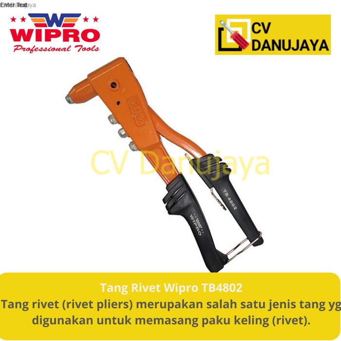 Jual Tang Catut Plier Rivet Alat Pasang Paku Keling Wipro TB4802 ...