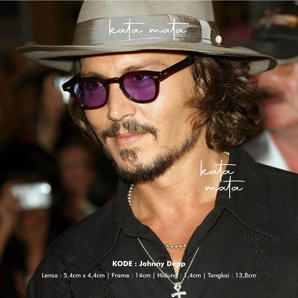 Kacamata Johnny Depp Retro Klasik Uv400
