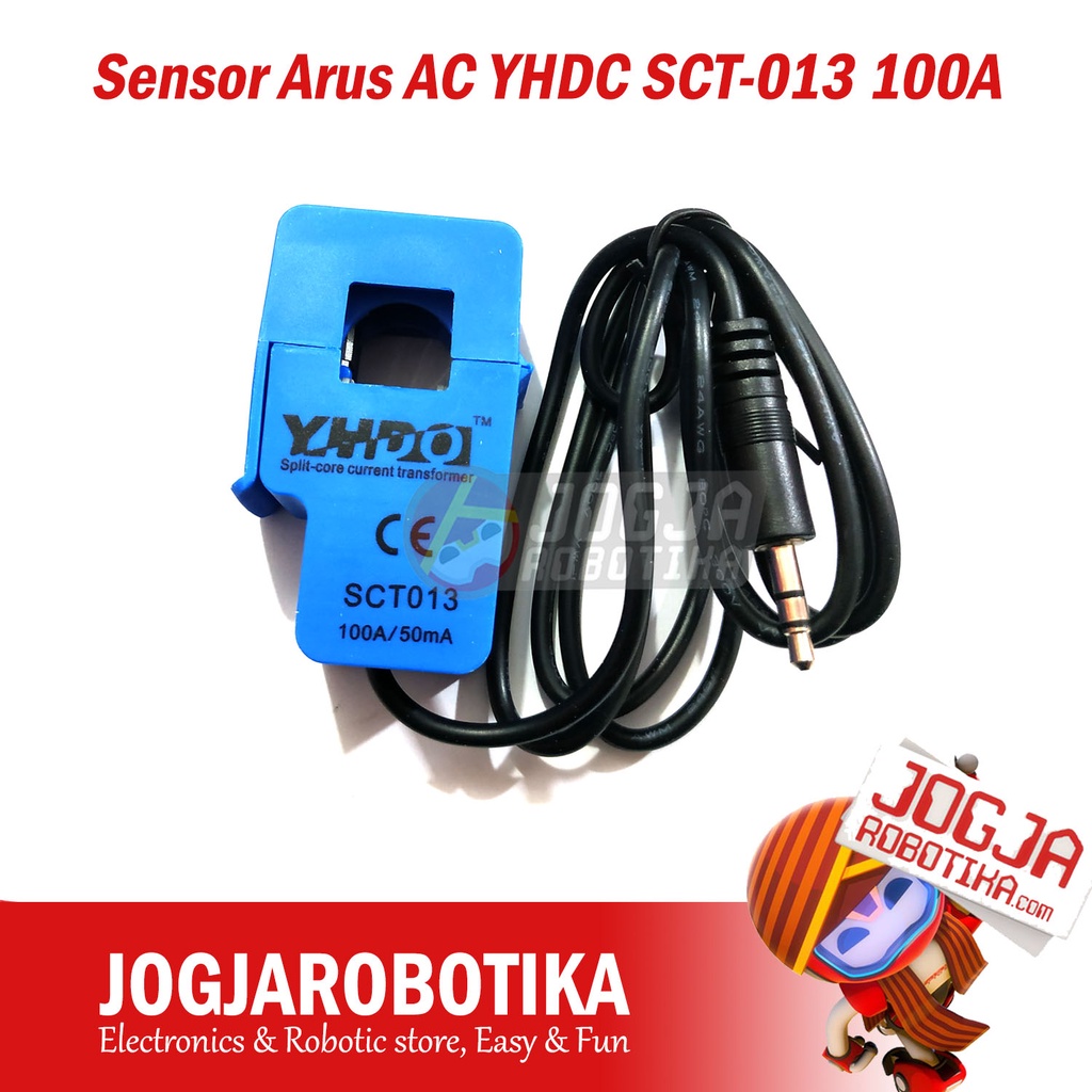 Jual Non-Invasive AC Current Sensor Arus AC YHDC SCT-013 100A | Shopee ...
