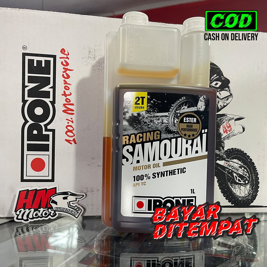 Ipone Samourai Racing 2-Takt-Motoröl – 100% Synthetisch, 1 Liter, Ideal Für Motocross & Quads
