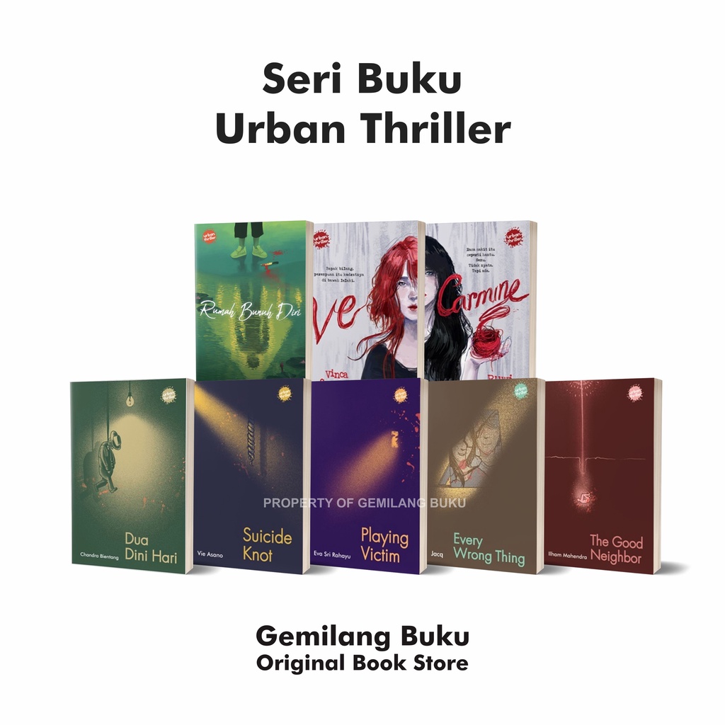 Jual Seri Buku Urban Thriller : Rumah Bunuh Diri, Carmine, Ve, Dua Dini ...