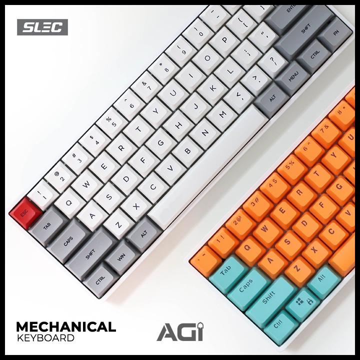 Jual Keyboard Mechanical 61 Slec Agi Mini White | Shopee Indonesia
