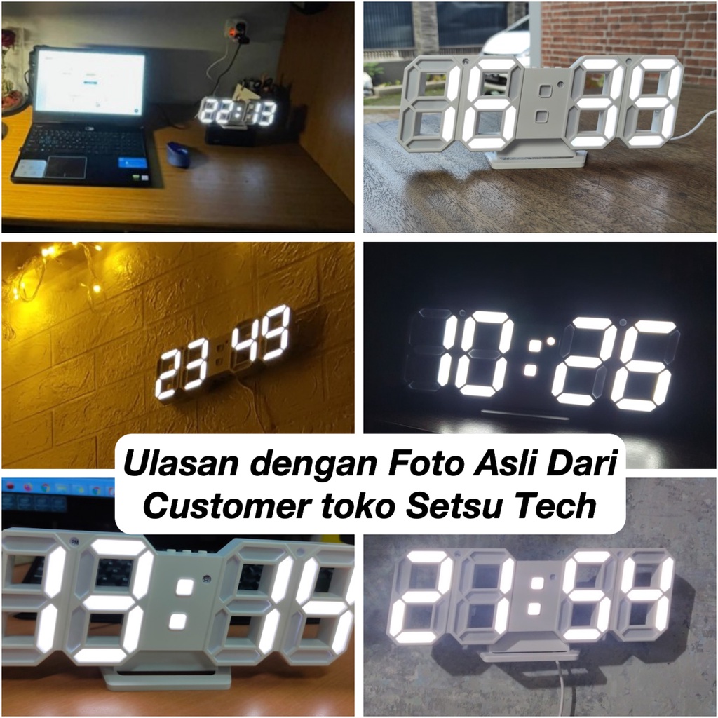 Jual Jam Meja LED Digital 3D Clock Jam Dinding Tembok Shopee Indonesia