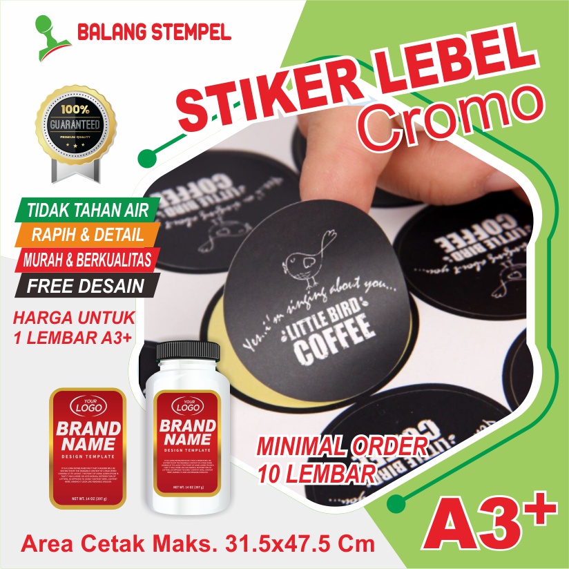 Jual Cetak Stiker Label Makanan Print Sticker Lebel Kemasan Botol ...