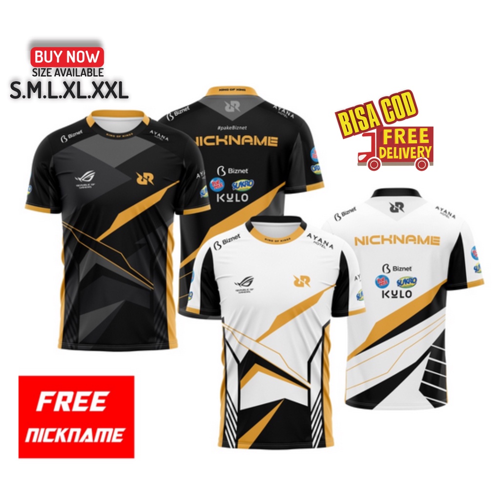 Jual KAOS BAJU JERSEY RRQ 2021 O NECK GRATIS NICKNAME ANAK DAN DEWASA ...