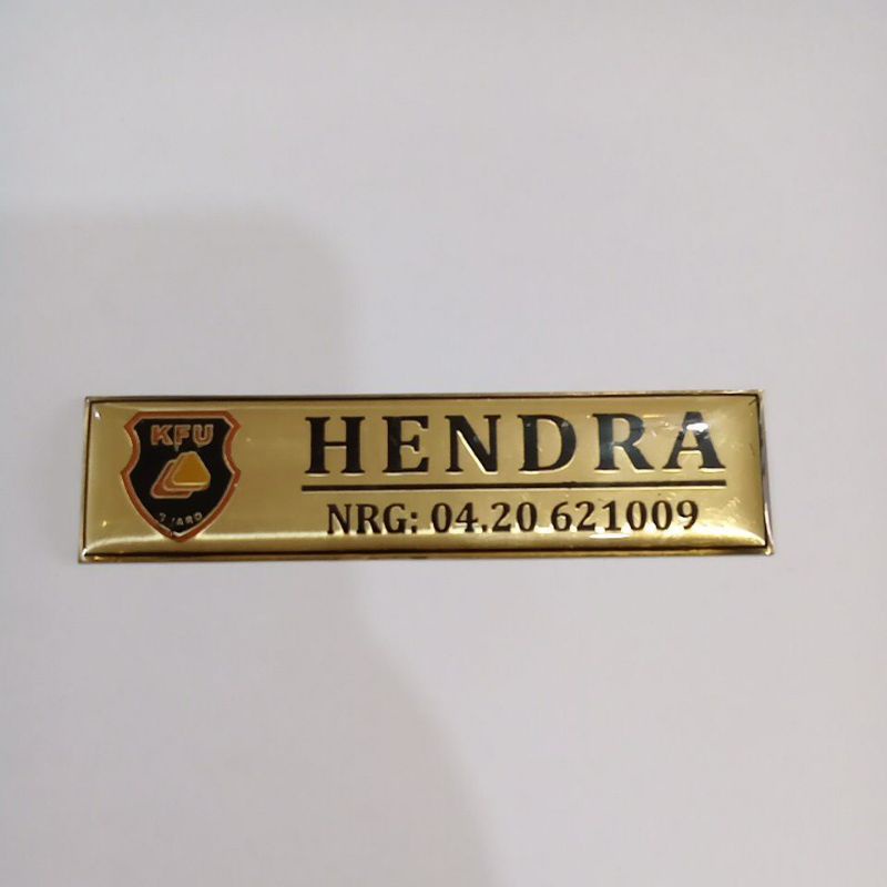 Jual Papan Nama Kuningan Gold Name Tag Kuningan Plate Gold Etching