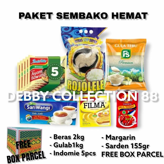 Jual Premium Product Paket Sembako Hemat Lengkap Box Parcel