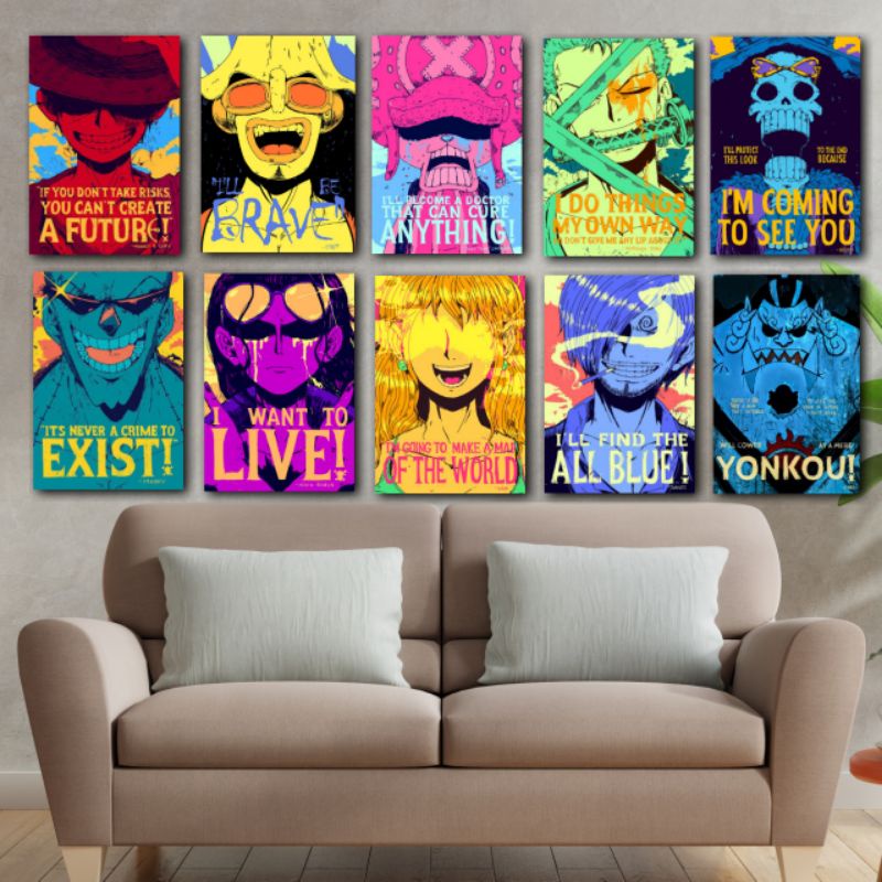 Jual MOKUN Poster Kayu One Piece Crew Mugiwara Art 20x30cm | Shopee ...