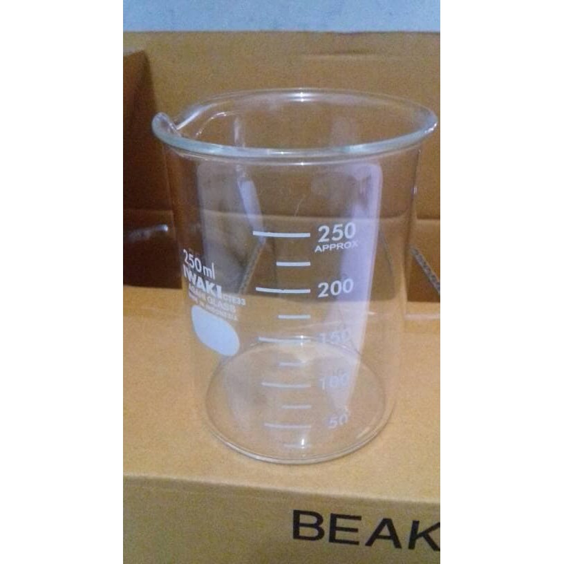 Jual Beaker Glass Gelas Piala Laboratorium 250ml Iwaki Original Shopee Indonesia 8481