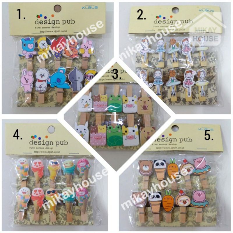 Jual Penjepit Foto Kayu / Wooden Clip /Jepit Kertas Frame Foto Gantung ...