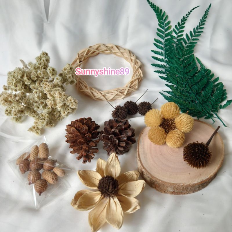 Jual Paket Hemat Bunga Kering Rustic Paket Dekorasi Mahar Shopee