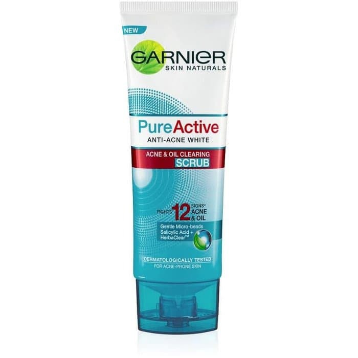 Jual Garnier Facial Scrub Multi Action Pure Active 100ml - 50ml ...