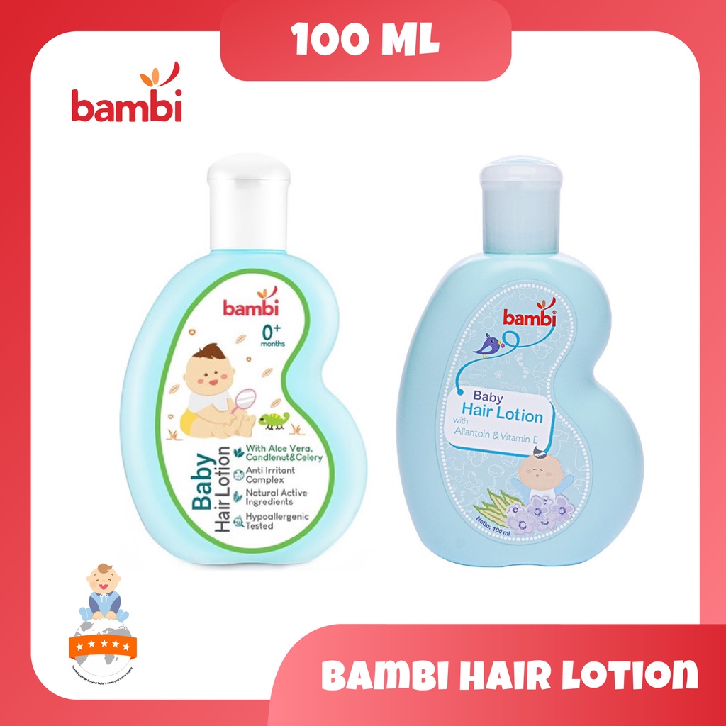 Jual Bambi Baby Hair Lotion 100ml With Allantoin & Vit. E /With ...