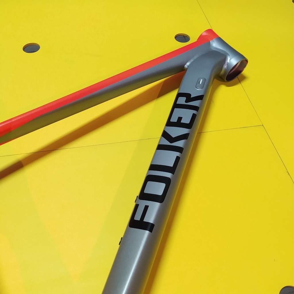 Jual Frame sepeda MTB Folker Teenage boy 27.5 Orange Silver not Mosso ...